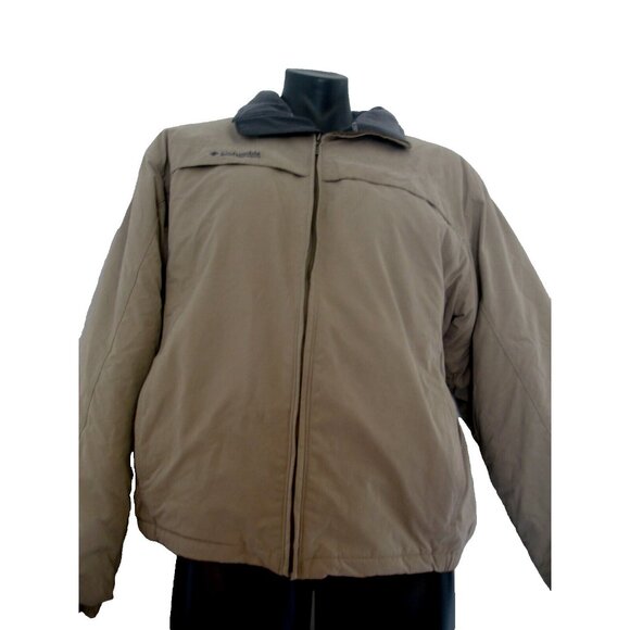 MENS Columbia Khaki Jacket Coat, Size L,  go by measurement - Picture 4 of 11